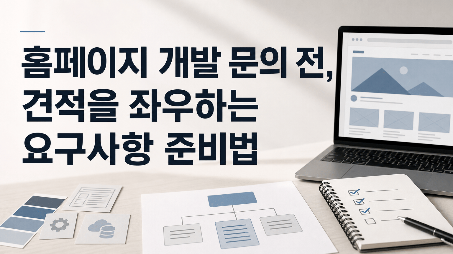 홈페이지 개발 문의 전, 견적을 좌우하는 요구사항 준비법